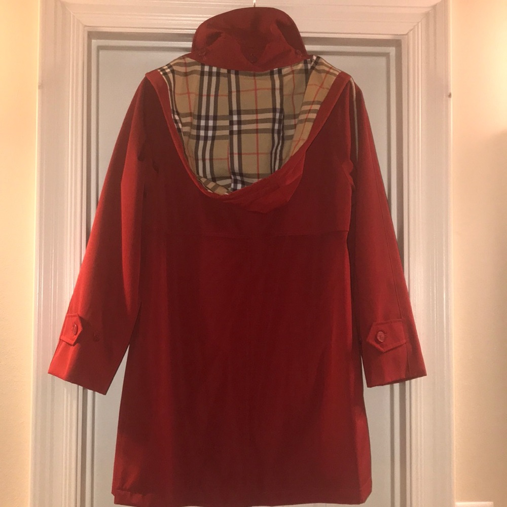 Crimson Red Burberry Rain Coat! - Final Price Drop